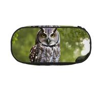 SHuWeiD Owl Tree Branches stampa penna sacchetto di immagazzinaggio, borsa cosmetica portatile per viaggi, elementi essenziali di viaggio