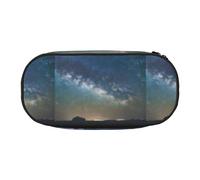 SHuWeiD Sacchetto di immagazzinaggio della penna della stampa dello spazio esterno del cielo stellato di notte, borsa portatile di immagazzinaggio cosmetico per i viaggi,