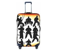SHuWeiD Silhouettes of Martial - Copertura protettiva per valigia, in poliestere, lavabile, per valigie da viaggio, colore bianco, taglia XL, Bianco, X-Large
