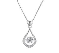 SHVCKLNPW Pendenti a forma di gocce d'acqua AAA Heart Collane Collier da ballo con sassolini collo a collo da donna Catena a clavicola Gioielli
