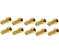 SHVP 85006-10AG - Connettore F 6.0 placcato oro con dado grande 10 (BS85006-10AG) NEW
