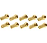 SHVP 85009-10AG - Connettore F 6.7 placcato oro con dado grande 10 (BS85009-10AG) NEW