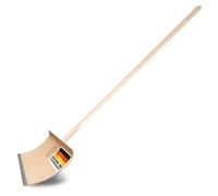 SHW-FIRE Pala da neve con pala da 50 cm e manico ovale da 150 cm, pala con 5 strati in compensato con bordo protettivo in alluminio, pala da neve di alta qualità con manico in legno di faggio. Made in