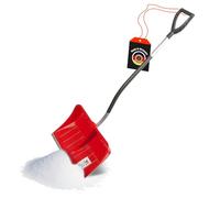 SHW-FIRE | Pala da neve ergonomica 55 cm, pala in plastica rinforzata, bordo protettivo in alluminio, manico rimovibile da 128 cm con manico a D, pala da neve leggera e robusta | Made in Germany