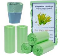 shwcbf Sacchetti biologici e biodegradabili da 15 litri, 100 sacchetti per rifiuti da 15 litri, 100% compostabili e biodegradabili, per casa/giardino, colore: verde