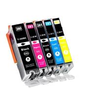 ShwyBDrbw Confezione da 5 cartucce d'inchiostro compatibili PGI-280XXL e CLI-281XXL per stampanti TR8620A TR8622A TR8520 TS702A