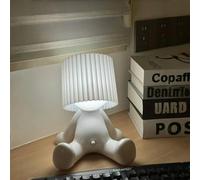 Shy Boy, lampada da tavolo a LED, luce notturna creativa per ragazzo timido, decorazione per la casa, regalo per camera da letto, Natale e San Valentino (bianco)