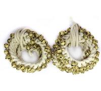 SHYAMVUN Kathak Ghungroo Pair,(14 n° ghungroo) Big Bell Legato con corda di cotone indiano danza classica Cavigliera strumento musicale (100 x 100 paia)