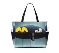 ShyHhts Ombrello nero sotto la pioggia borsa da viaggio da spiaggia di grande capacità, la borsa da donna è impermeabile e resistente alla sabbia, adatta per viaggi, vacanze al mare, ecc.