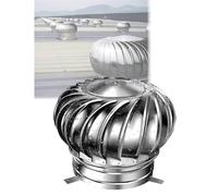 ShyLiae Acciaio Inox Tetto Ventilator Cappello-Non-Powered Spinn sfiato per Attics, Chimneys, e Canna fumaria Tubi, Factory FarmWeatherproof(300mm/12in)