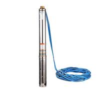 SHYLIYU Pompe Sommerse per Pozzi Profondi 0.55KW 6800L/H Pompa Acqua in Acciaio Inossidabile Immersione 220v Pompa Travaso Liquidi per Domestica/Giardino/Irrigazione Ø 4inch/10cm