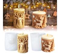Shyllin 2 Stampi in Silicone a Forma di Renna, Stampi Silicone per Candele, Stampo Candele Natale, Aggiungete un Tocco di Magia al Vostro Natale