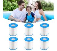 Shyllin Filtro Spa per Vasca Idromassaggio, Filtri Piscina Set da 6 Pezzi, Filtro Piscina Idromassaggio Compatibile con Bestway Miami, Monaco Lay-Z-Spa, Vegas, Palm Springs (Bleu 6-II)