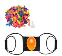 Shyllin Fionda a Palloncino d'Acqua 300-yard, Catapulta per Bombe d'Acqua per 3 Persone, Con 200 Palloncini d'acqua, Gioco di Palline, Adatto per Esterni, Feste in Spiaggia (Nero)