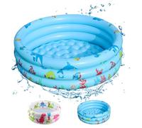 Shyllin Piscina Gonfiabile Bambini 80x80x22cm,Piscina Anulare per Bambini,Mini piscina gonfiabile con Fondo Morbido per Bambini,materiale spesso in PVC (Pescare)