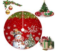 Shyllin Rosso Gonna Albero di Natale, 120 cm Copri Piede Albero di Natale, Rotonda Tappeto Albero di Natale, Rosso Base Albero di Natale, Copertura per Albero di Natale per Natale, festa, Capodanno