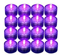 SHYMERY Luce a LED sommergibile, viola, impermeabile, senza fiamma, funzionamento a batteria, per feste, feste, matrimoni, feste, confezione da 12