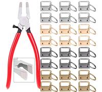 shynek Hardware per portachiavi, set di hardware portachiavi include 40 pezzi hardware portachiavi da 2,5 cm con pinze hardware per portachiavi da polso, cordino portachiavi e accessori per la