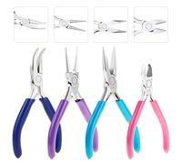 Shynek Set di 4 Pinze per Gioielli: Pinze per Naso a Catena, Rotonde, Tagliafili e a Becco Piegato - per Lavori di Artigianato, Avvolgimento di Fili, Forniture Gioielli