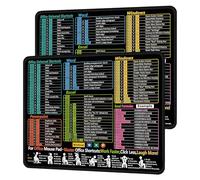 SHYSBV Excel - Tappetino per mouse per ufficio, 2 pezzi, antiscivolo, con bordi cuciti, colore: Nero (21 x 26 x 0,2 cm)