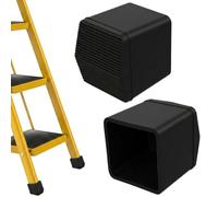 SHYSBV Piedini in gomma per scale, tappi per scala, resistenti alle temperature e all'usura, 2 pezzi (nero, 20 x 40 mm)