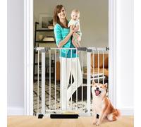 SHYUJAJIE Cancelletto per animali domestici, altezza 76 cm, chiusura automatica, regolabile, larghezza 76-111 cm, montaggio a pressione