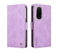 SHYXGLON Custodia a portafoglio per Xiaomi Poco M7 4G, in pelle, con scomparti per schede, chiusura magnetica, anti-goccia, protezione completa, antiurto, per Xiaomi Poco M7 4G (viola)