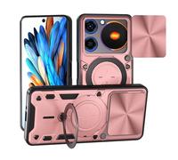 SHYXGLON Custodia per ZTE Nubia Music con custodia per fotocamera scorrevole, protezione per fotocamera, magnetica, ibrida, robusta, con anello con cavalletto, armatura militare, antiurto, per ZTE