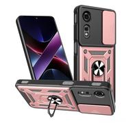 SHYXGLON Custodia per ZTE Nubia Neo 2 5G con copertura per fotocamera scorrevole, protezione per fotocamera, magnetica, ibrida, robusta, con cavalletto, armatura militare, antiurto, per ZTE Nubia Neo