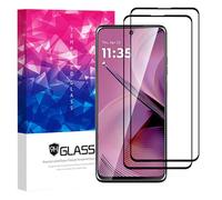 SHYXGLON Pellicola proteggi schermo per Motorola Moto G55 5G / Moto G75 5G, in vetro temperato, ultra HD, trasparente, durezza 9H, antigraffio, senza bolle, antipolvere, facile da installare (nero