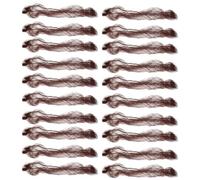 SHYYOULQE 10/20pcs Rete Per Capelli Invisibile In Nylon Morbido Linee Elastiche Rete Dei Capelli Danza Balletto Snoods per Servizi Alimentari Cucina Reti Per Capelli, 50 cm, marrone sfuso, Taglia