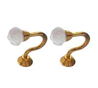 SHYYOULQE 2 ganci per tende a sfera di cristallo supporto in metallo da parete Holdbacks per la decorazione dell'ufficio domestico ganci a parete