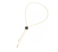 SHYYOULQE Delicati gioielli in lega con gocce floreali per collane, Black