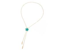 SHYYOULQE Delicati gioielli in lega con gocce floreali per collane, Blue