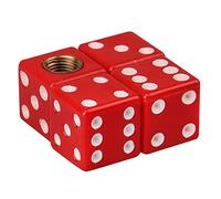 SHYYOULQE Dices Stem Caps Dices Tire Proof Covers 4 pezzi per moto auto bici con portachiavi verde-top/Light Up Blue/viola Glow in-the-dark Heavy Duty