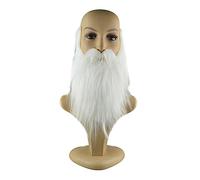 SHYYOULQE - Divertente barba finta di Halloween con baffi, accessori per capelli facciali, baffi per cosplay, forniture per costumi divertenti, bianco, Taglia unica