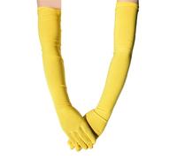 SHYYOULQE Donne Manica Lunga Opera Show Guanti Lunghezza Gomito Guanto Traspirante Per Abito Da Sera Abito Da Sposa Costume Stili Medievali Tinta unita Nylon Tinta unita Per Elegante, Giallo, Taglia