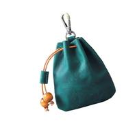 SHYYOULQE Sacchetti per esposizione gioielli in pelle piccola borsa da appendere perfetta per orecchini, bracciali, armadio, bagno, organizer per gioielli in pelle fatti a mano