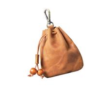 SHYYOULQE Sacchetti per esposizione gioielli in pelle piccola borsa da appendere perfetta per orecchini, bracciali, armadio, bagno, organizer per gioielli in pelle fatti a mano