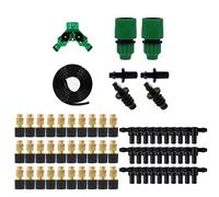 SHYYOULQE Set di irrigazione automatica per irrigazione da giardino Kit di gocciolamento in vaso Kit di raffreddamento a spruzzo per kit di gocciolamento per piante con interno esterno per irrigazione