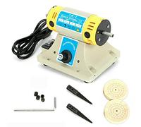SHZICMY Mini macchina per lucidatura da tavolo, mini tornio, set di lucidatura, mini macinacaffè a doppia testa, levigatrice Bench Grinder, piccolo rumore, 200 W, 800-10000 giri/min