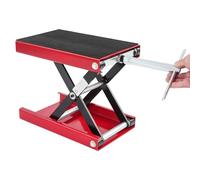 SHZICMY Sollevatore per moto, 500 kg, portata: cric a forbice, altezza regolabile 93 - 350 mm, supporto di montaggio per moto, riparazione in garage ed esterni (rosso)