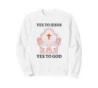 Sì a Gesù Sì A Dio (Croce Grafica) Felpa