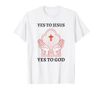 Sì a Gesù Sì A Dio (Croce Grafica) Maglietta