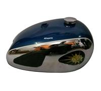 Si Adatta A BSA A7 A10 SUPER ROCKET Serbatoio Blu Cromato Con Tappo E Paracolpi