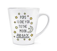 Si Apre i Love You To The Moon And Back 341ml Latte Tazza - Divertente Nonno