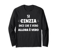Si Cinzia Dice Che Vero es Allora è Vero Nome Cinzia Maglia a Manica