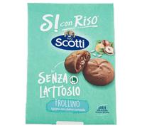 Si con Riso - Frollino Ripieno alla Crema alla Nocciola - Biscotti Senza Lattosio e Senza Olio di Palma - 200 g