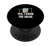 Sì, conosco il valore di Funny Baseball Collezionisti di carte collezionabili PopSockets PopGrip Adesivo