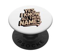 Sì, conosco tutti i loro nomi Funny Husky Kennel PopSockets PopGrip Adesivo